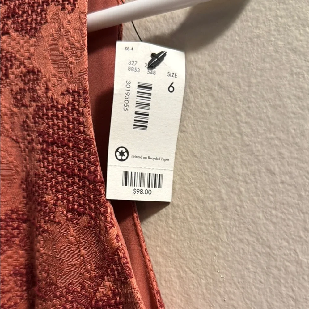 NWT The Limited mauve floral embossed Pink Dress sz 6 - Picture 3 of 5